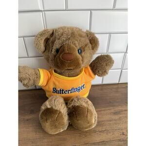 1987 Nabisco Plush Butterfinger Bear 15" Stuffed Animal in Candybar T-Shirt